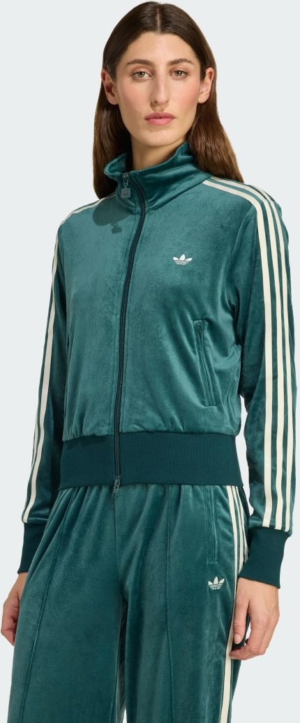 adidas Originals x Liberty London Geprägte Samt Firebird Sportjacke