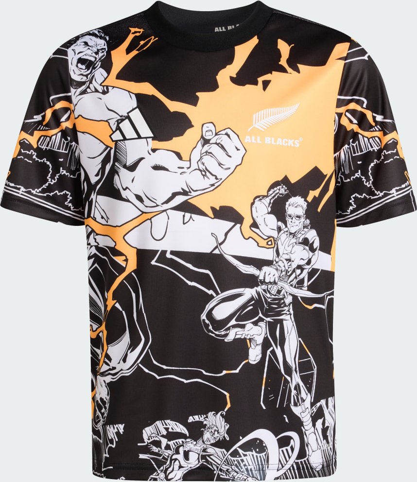 ALL BLACKS MARVEL CAPTAINS RUN JERSEY KIDS