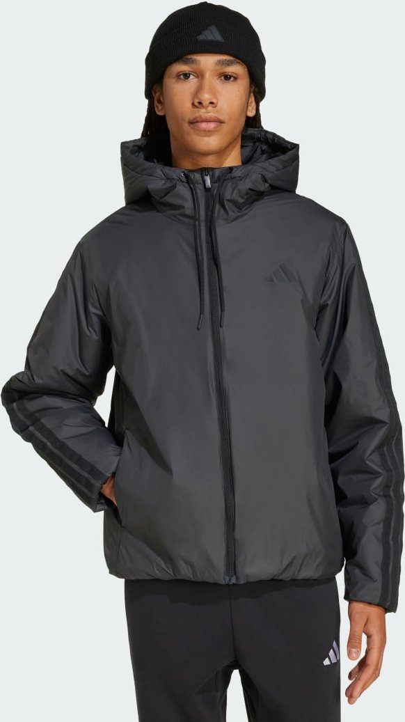 Essentials CLIMAWARM 3-Streifen Insulated Kapuzenjacke