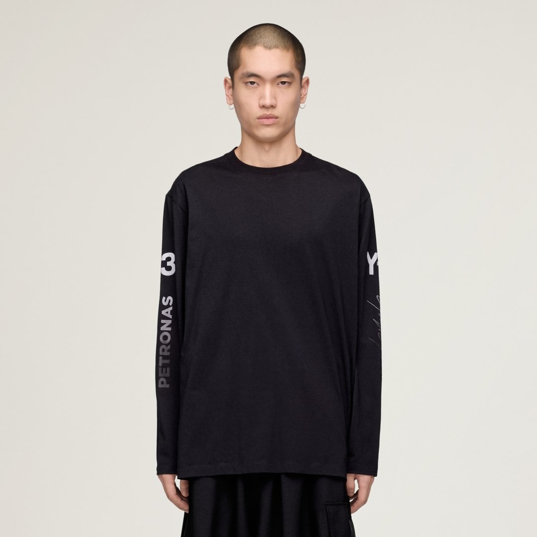 Y-3 MERCEDES CHAOS LOGO LANGÄRMELIGES SHIRT