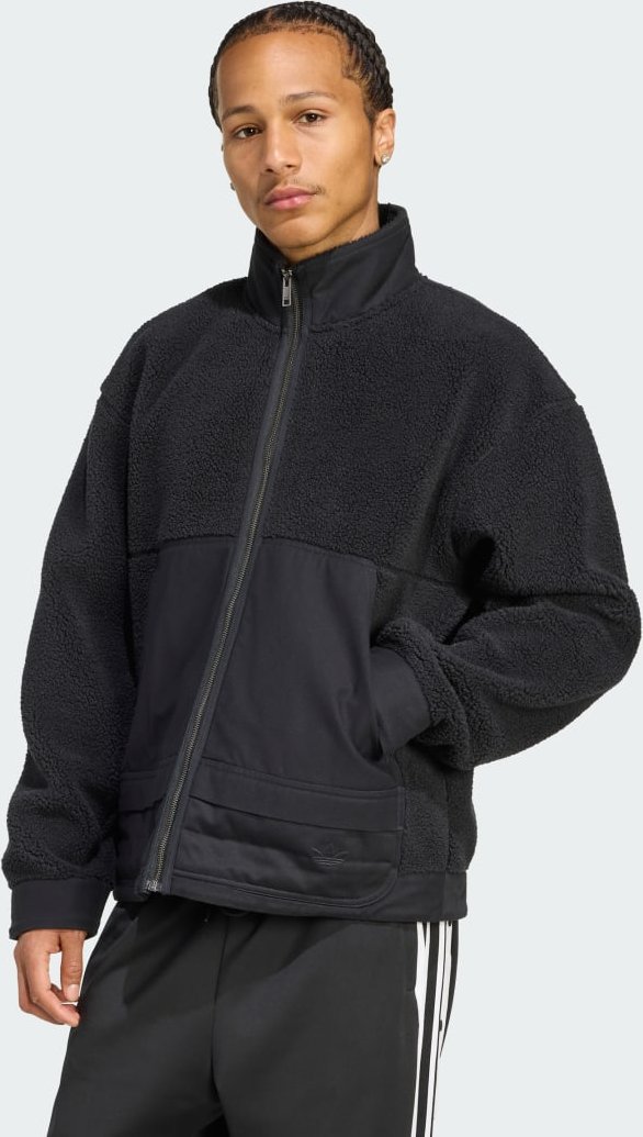 Hochwertige Essentials Polarfleece-Jacke, durchgehender Reißverschluss