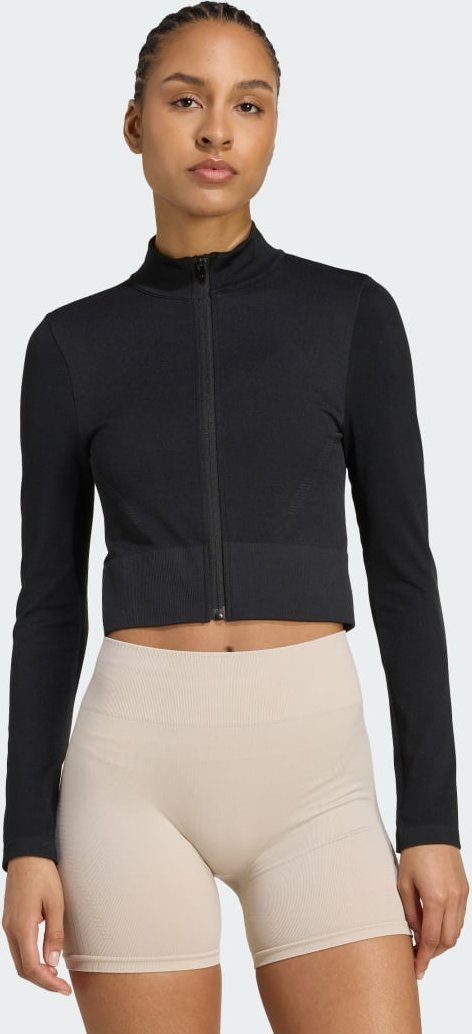 Thumbnail - Workout Essentials Jacke, durchgehender Reißverschluss, Strick