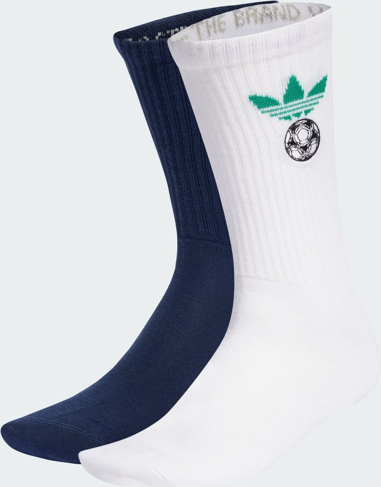 FOOTBALL EMBROIDERED CREW SOCKEN 2 PAAR