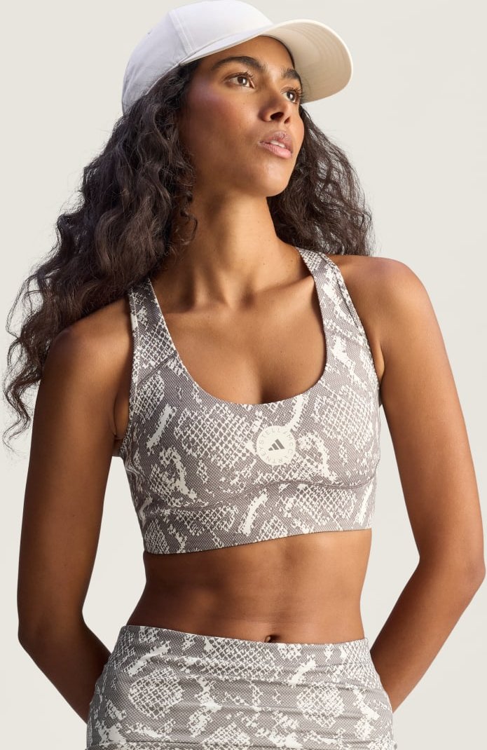 adidas by Stella McCartney Power Impact Training Sport-BH mit Print, mittlere Belastung