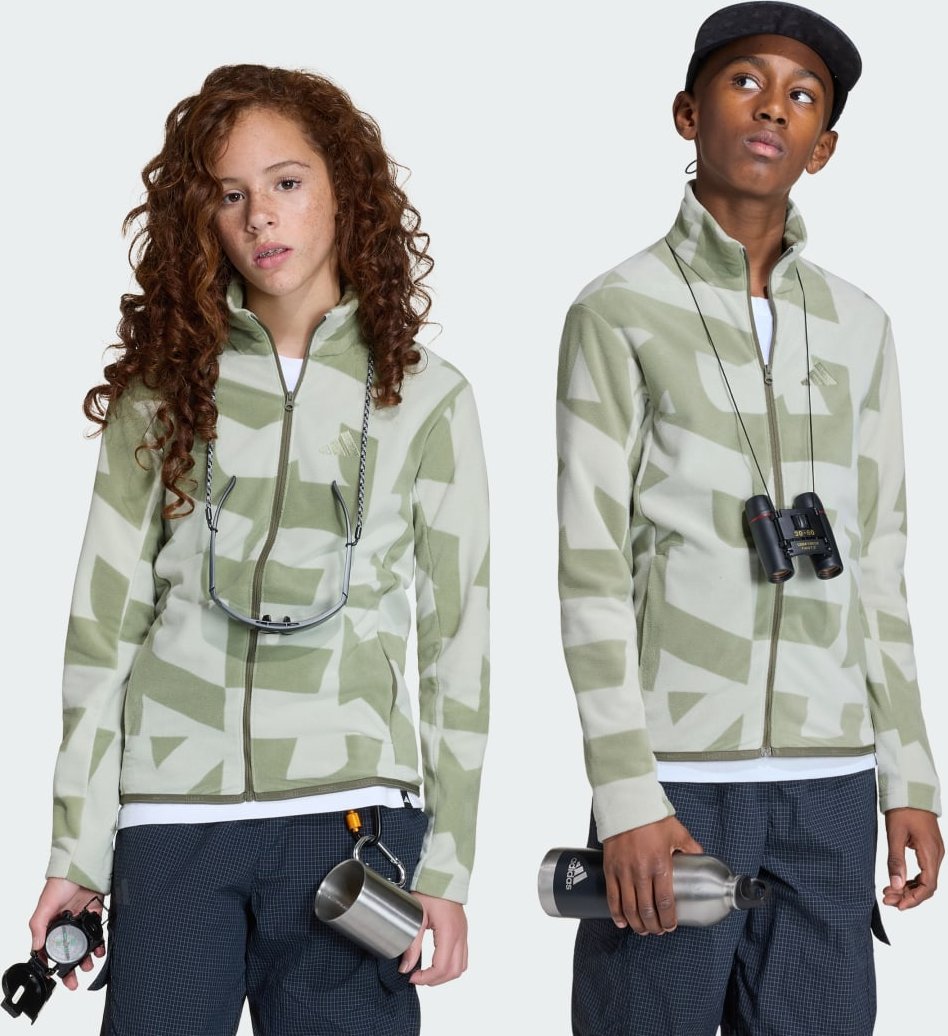 Terrex Multi Printed Kids Fleecejacke, durchgehender Reißverschluss