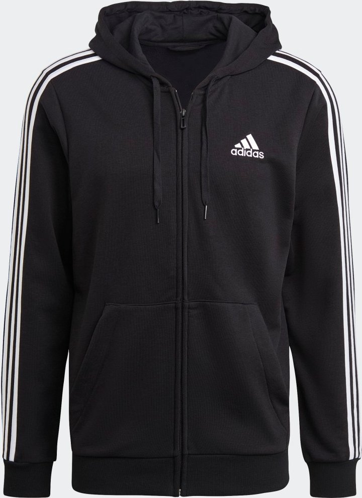 Essentials French Terry 3-Streifen Kapuzenjacke