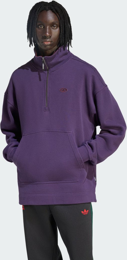 90s ALTERNATIVE SPORT HALF ZIP GRAPHIC FLEECE-SWEATSHIRT