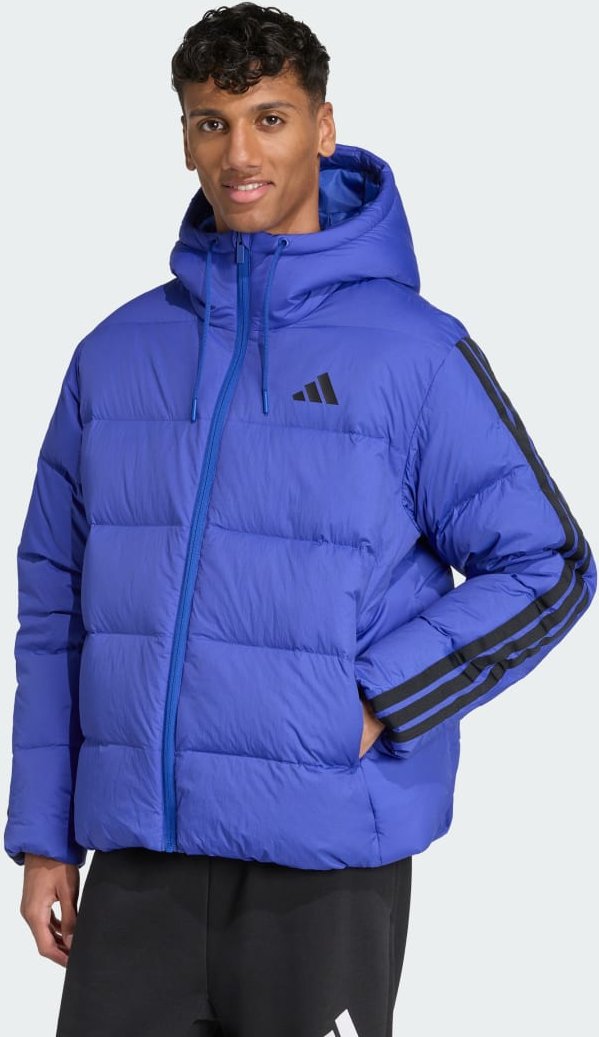 Thumbnail - Essentials Climawarm 3-Streifen Puffer Daunenjacke mit Kapuze