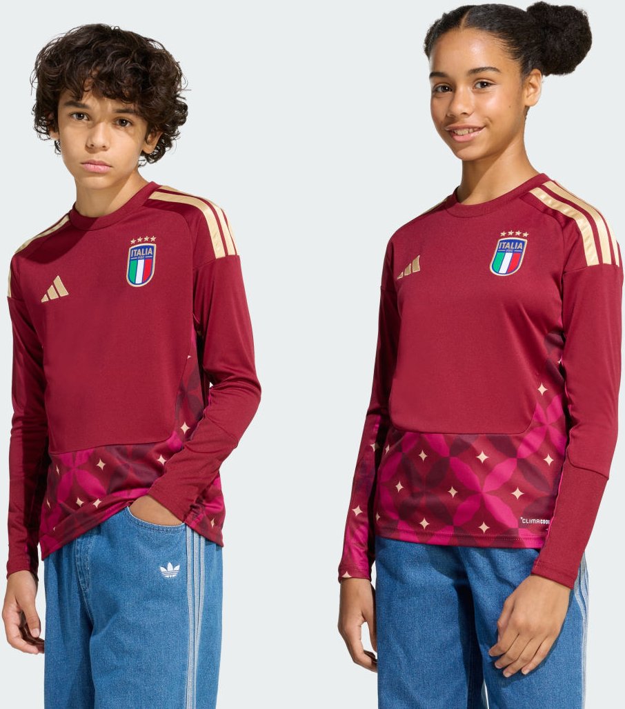 Thumbnail - Italien 26 Langärmliges Kids Torwart-Heimtrikot
