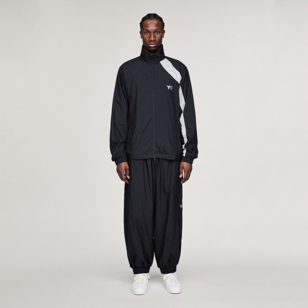 Y-3 RAW EDGE 3 STRIPES NYLON SHELL HOSE