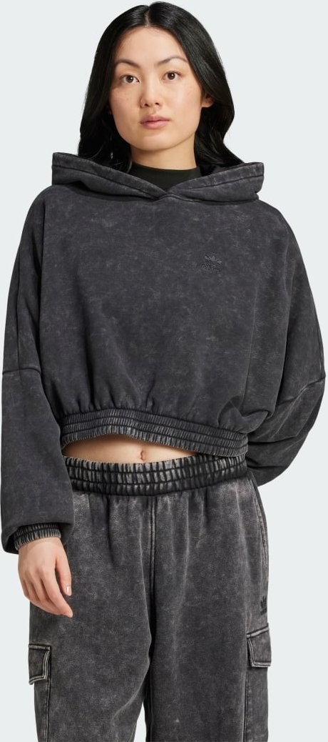 Acid-Wash Crop Hoodie