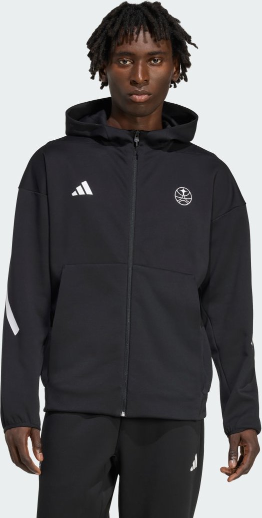PARIS BASKETBALL TRAVEL ADIDAS Z.N.E. KAPUZENJACKE MIT DURCHGEHENDEM REISSVERSCHLUSS