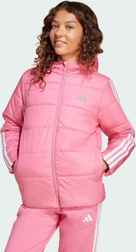 Essentials 3-Streifen gefütterte Kinderjacke