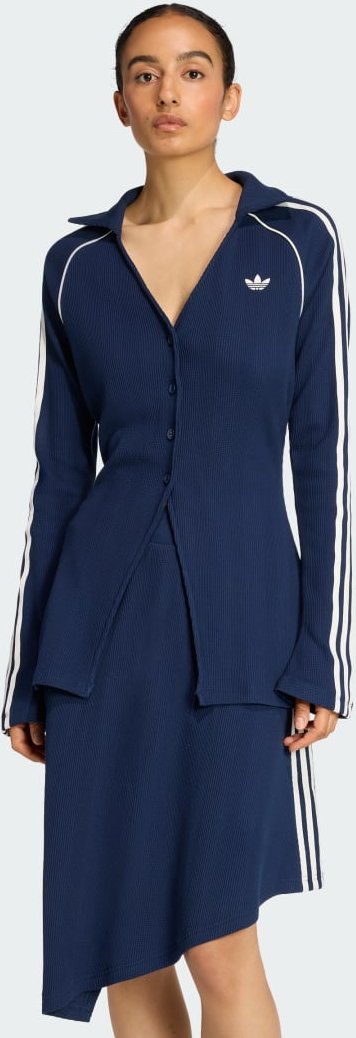 ADIDAS ORIGINALS BUTTON DOWN WAFFLE TOP