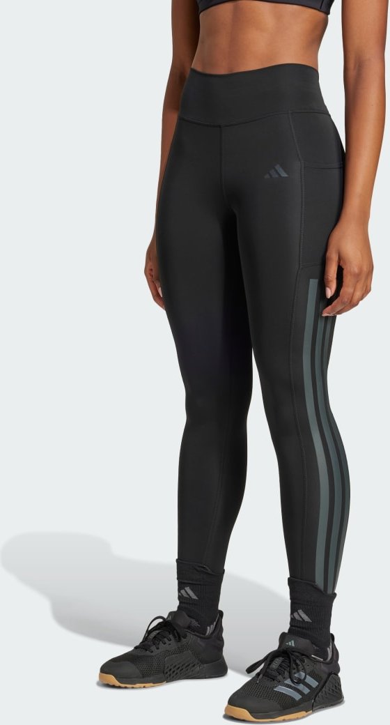 Thumbnail - Optimé 3-Stripes Full-Length Leggings