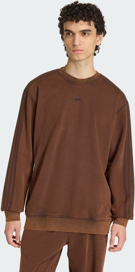 Premium Essentials Retro Washed Sweatshirt mit Rundhalsausschnitt