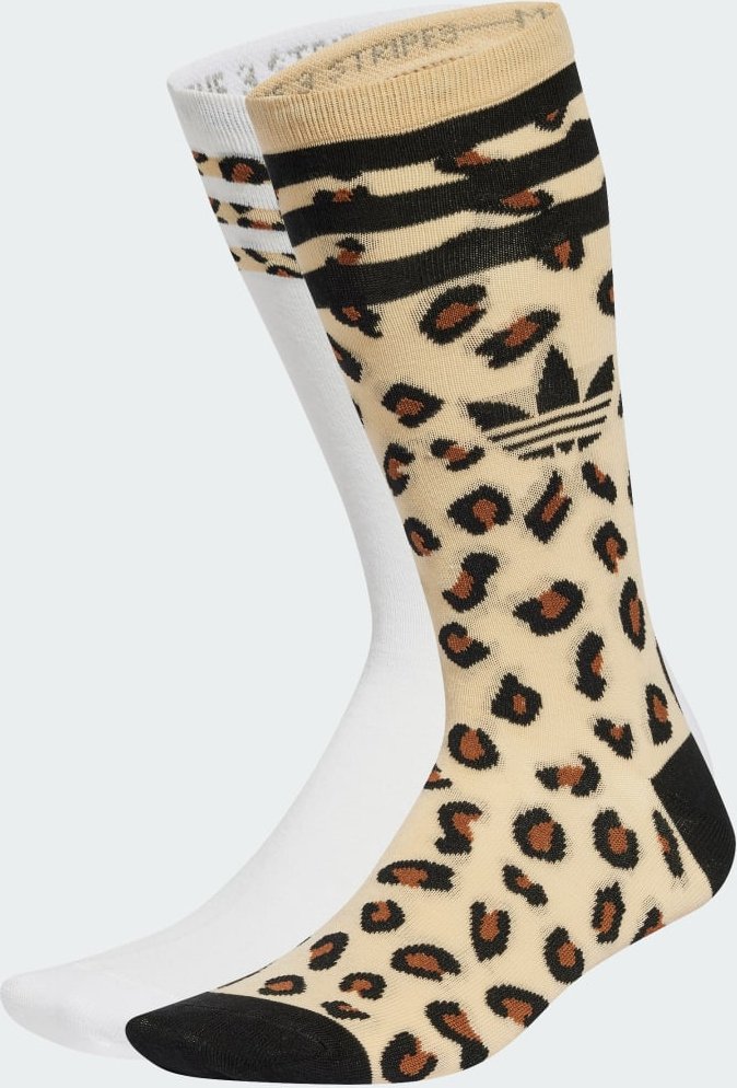Leopard Crew Socken, 2 Paar