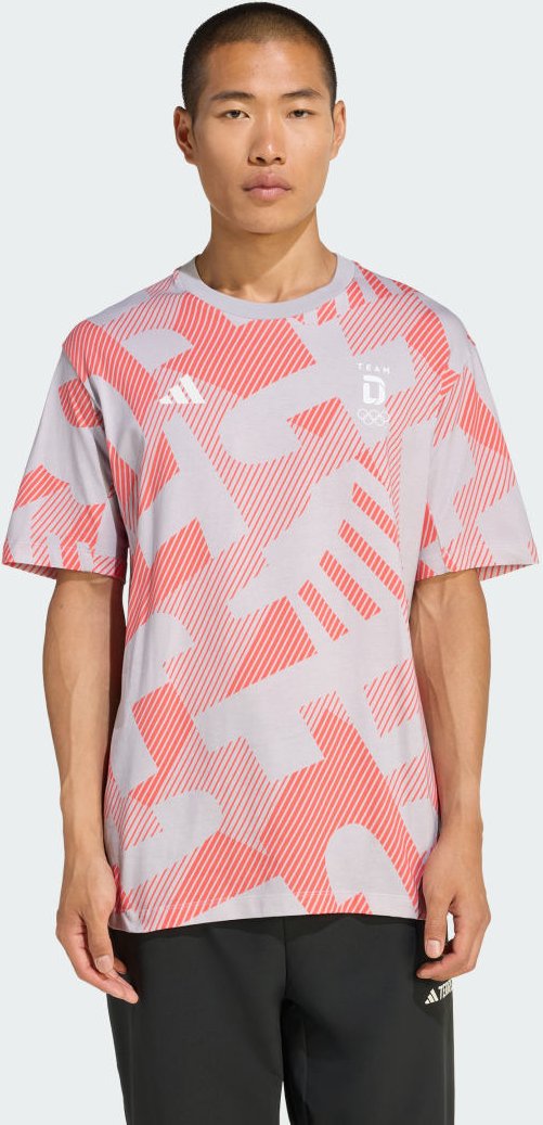 Team D T-Shirt mit Allover-Print