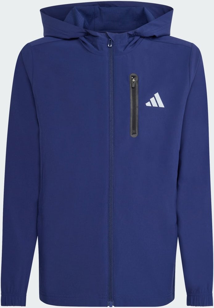ADIDAS BOYS HOODED TECH WOVEN JACKET