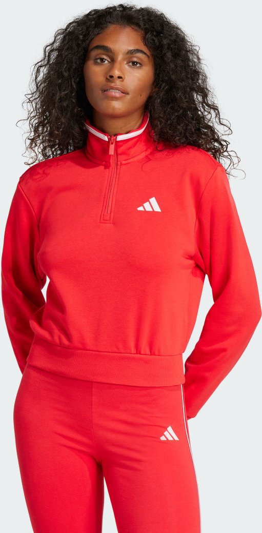 Essentials Color Pop French Terry Crop Quarter-Zip Originals Jacke