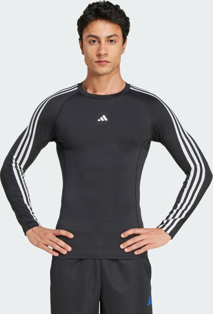 Thumbnail - TECHFIT Compression Training 3-Streifen Longsleeve