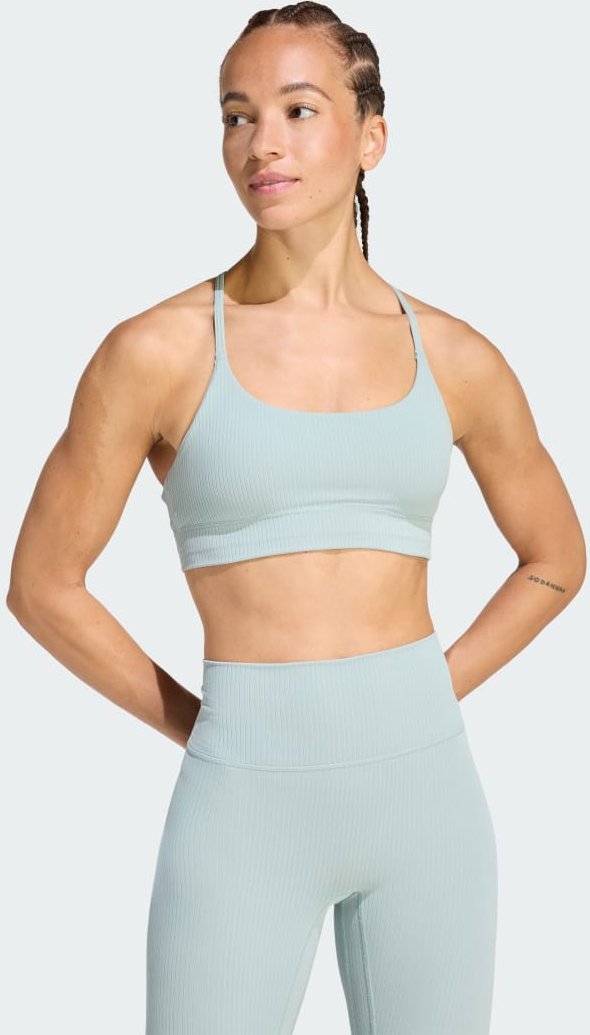 adidas All Me Light Support Rib Bra Longline Sport-BH
