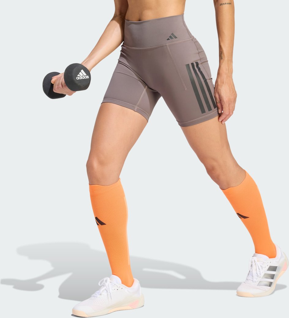 Thumbnail - Optime Workout 3-Streifen kurze Leggings