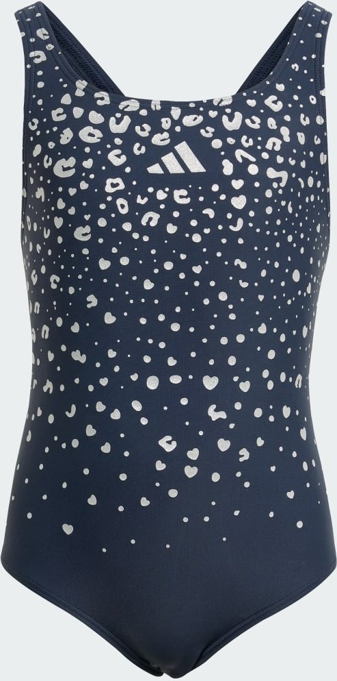Badeanzug mit V-förmigem Rückendesign und Glitzer-Details für Kinder