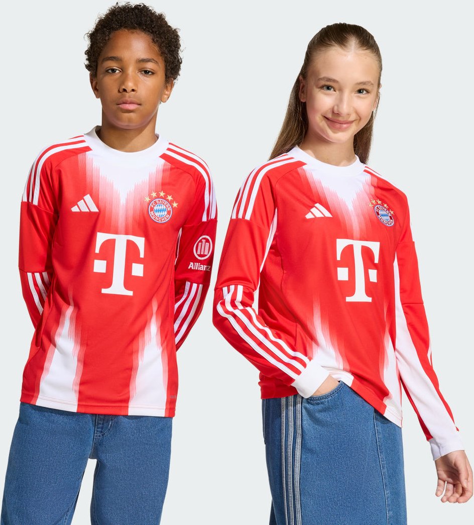 Thumbnail - FC Bayern München 25/26 Long Sleeve Kids Heimtrikot