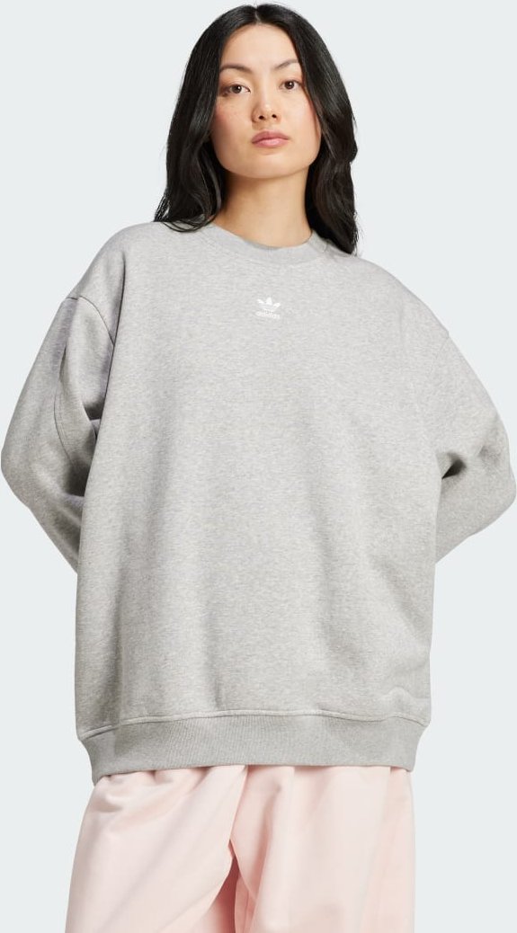 Thumbnail - Essentials Fleece-Sweatshirt, Rundhalsausschnitt, lang, Oversized