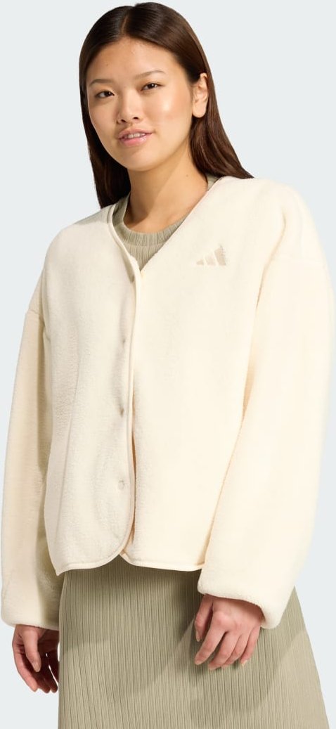 Future Icons 3-Streifen Fleece Strickjacke