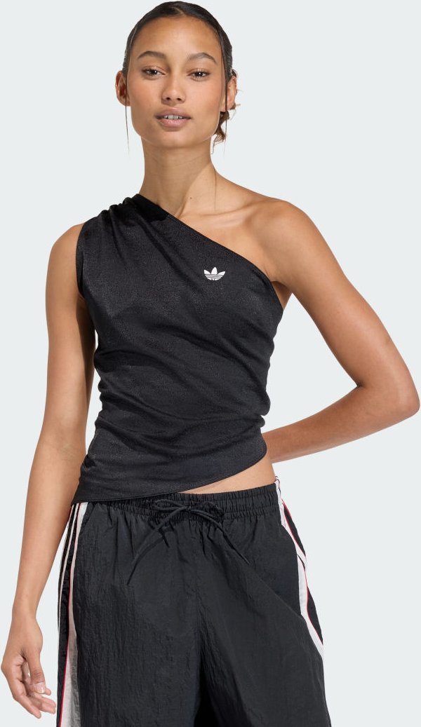 GERÜSCHTES ONE SHOULDER TOP