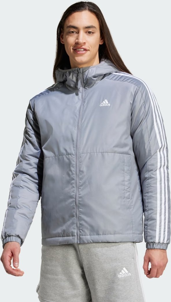 Essentials 3-Streifen Isolierte Kapuzenjacke