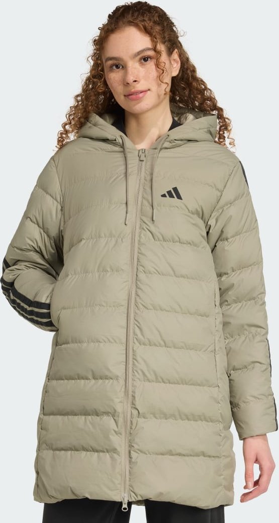 Thumbnail - Essentials CLIMAWARM 3-Streifen Light Daunenparka mit Kapuze