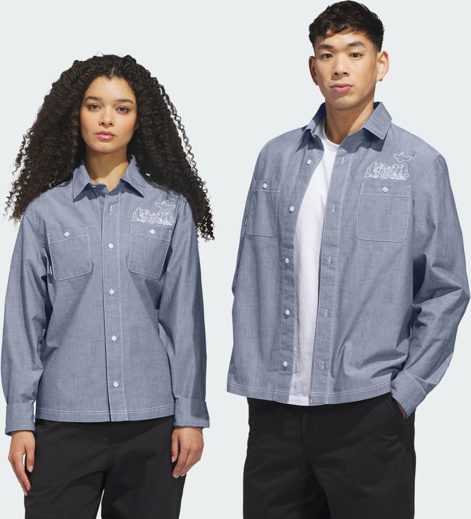 SKATEBOARDING x MARK GONZALES LANGARMHEMD MIT KNOPFLEISTE