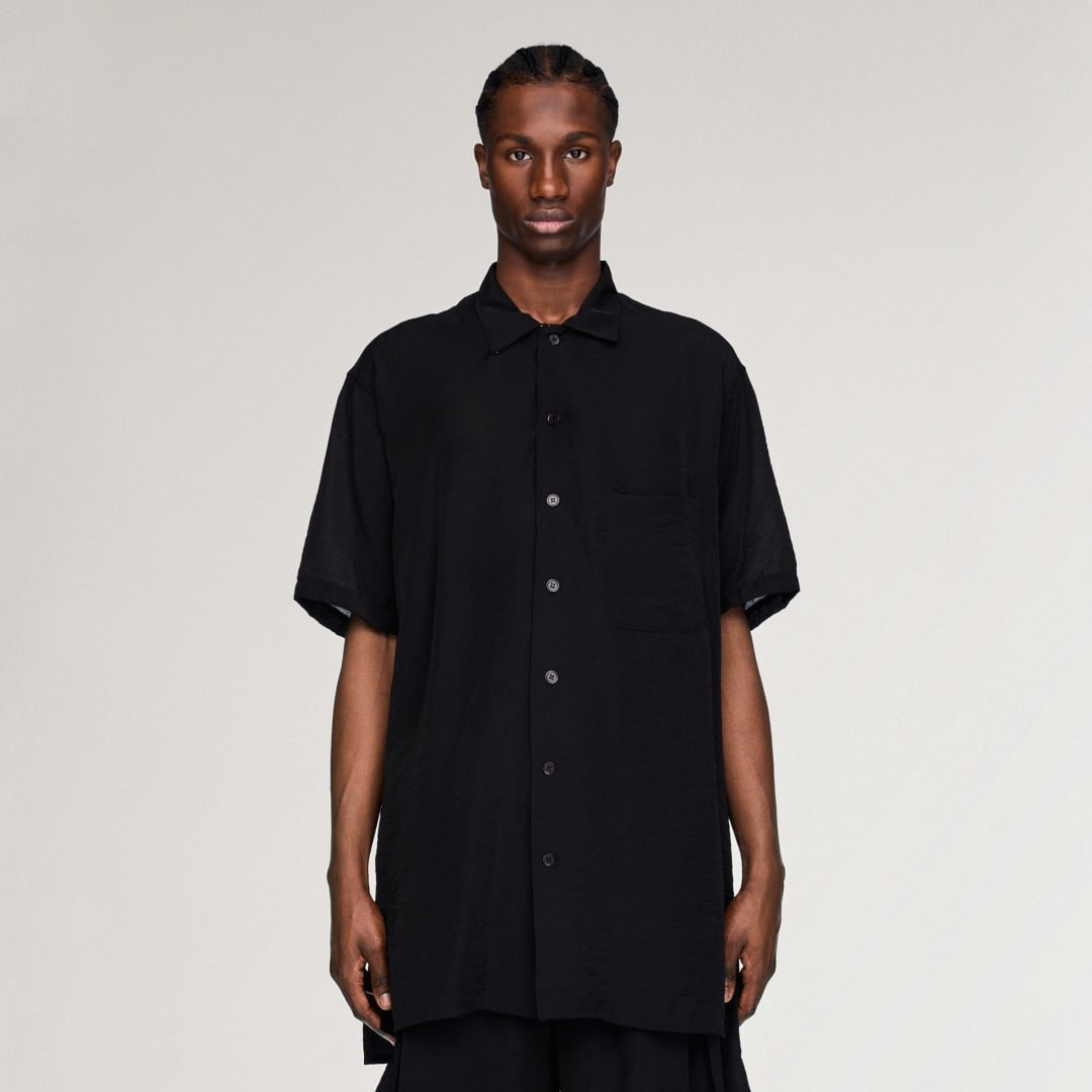 Y-3 SHORT SLEEVE LANGES HEMD