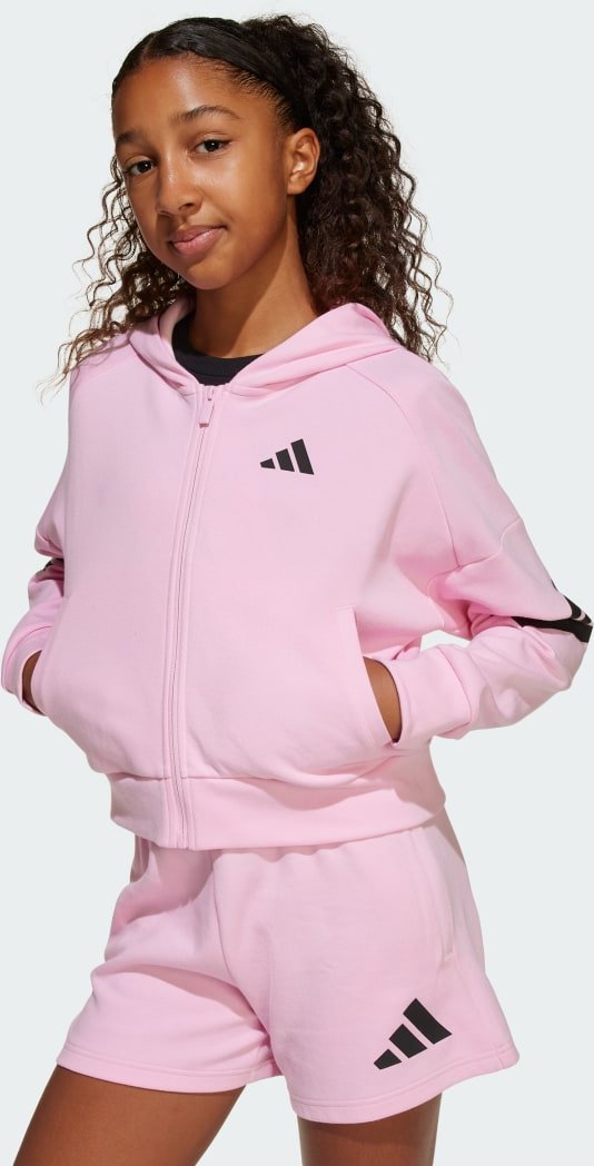 Future Icons 3-Streifen Kids Kapuzenjacke