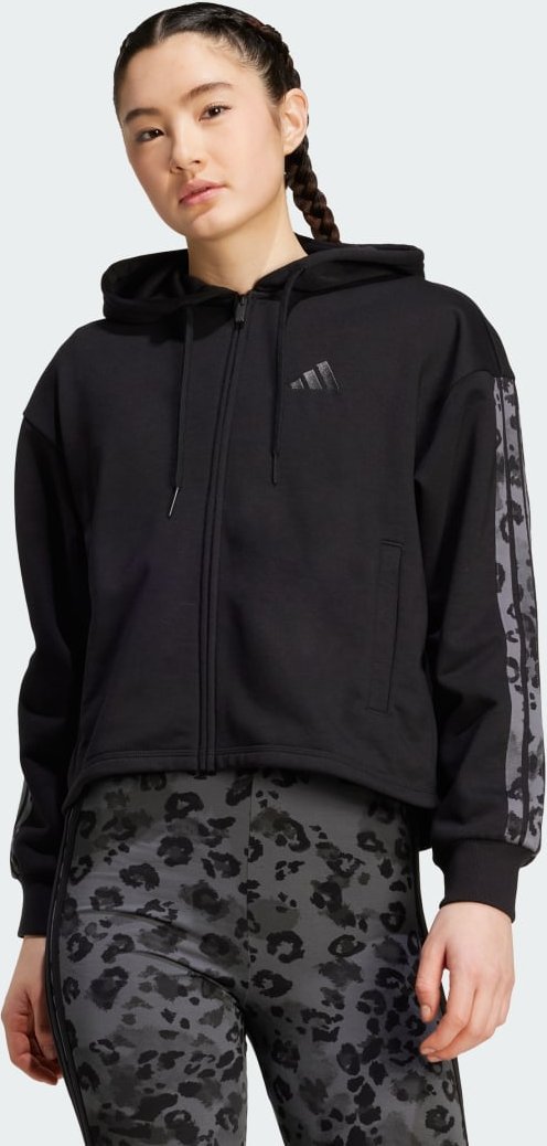 Animal Print 3-Stripes High Rise Leggings