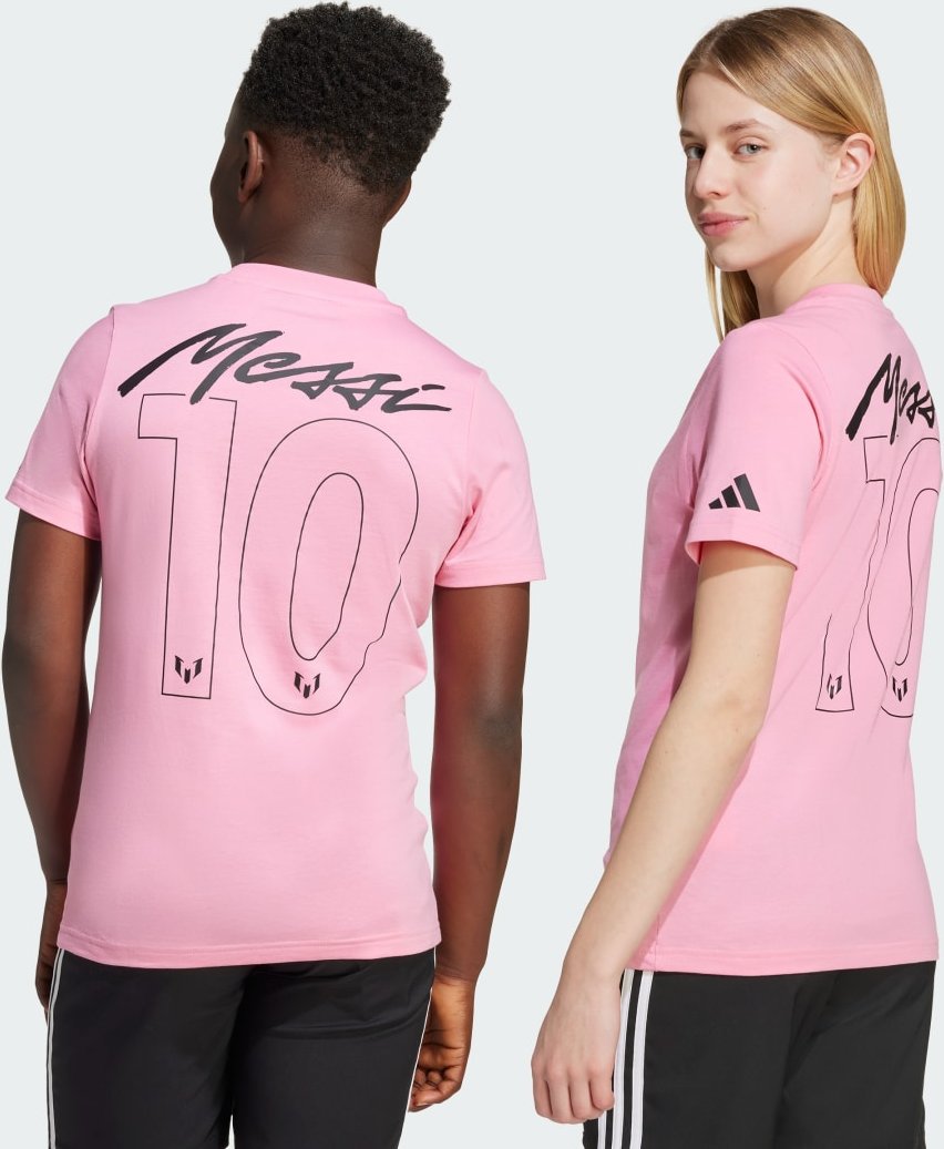 T-Shirt mit Grafik für Kinder mit Messi-Nameszug und Spielerummer