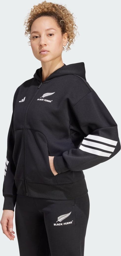 Black Ferns 3-Streifen Kapuzenjacke