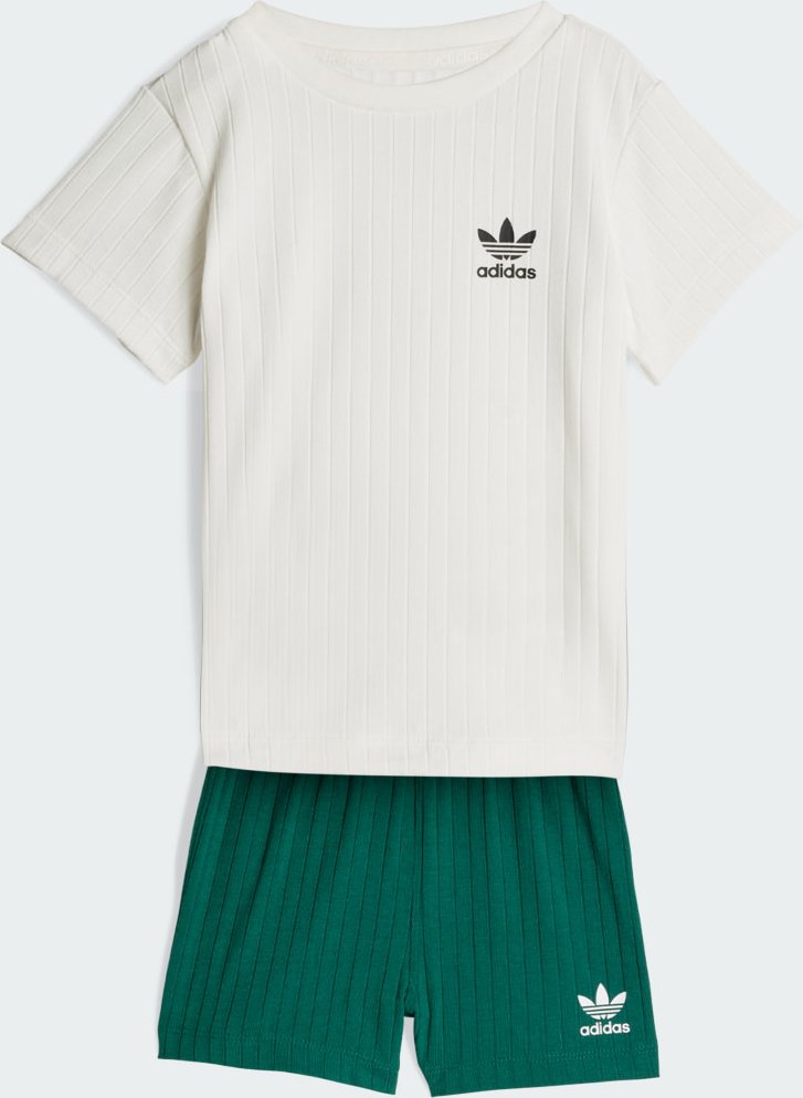 REGULAR WIDE RIB SET MIT SHORTS UND T-SHIRT