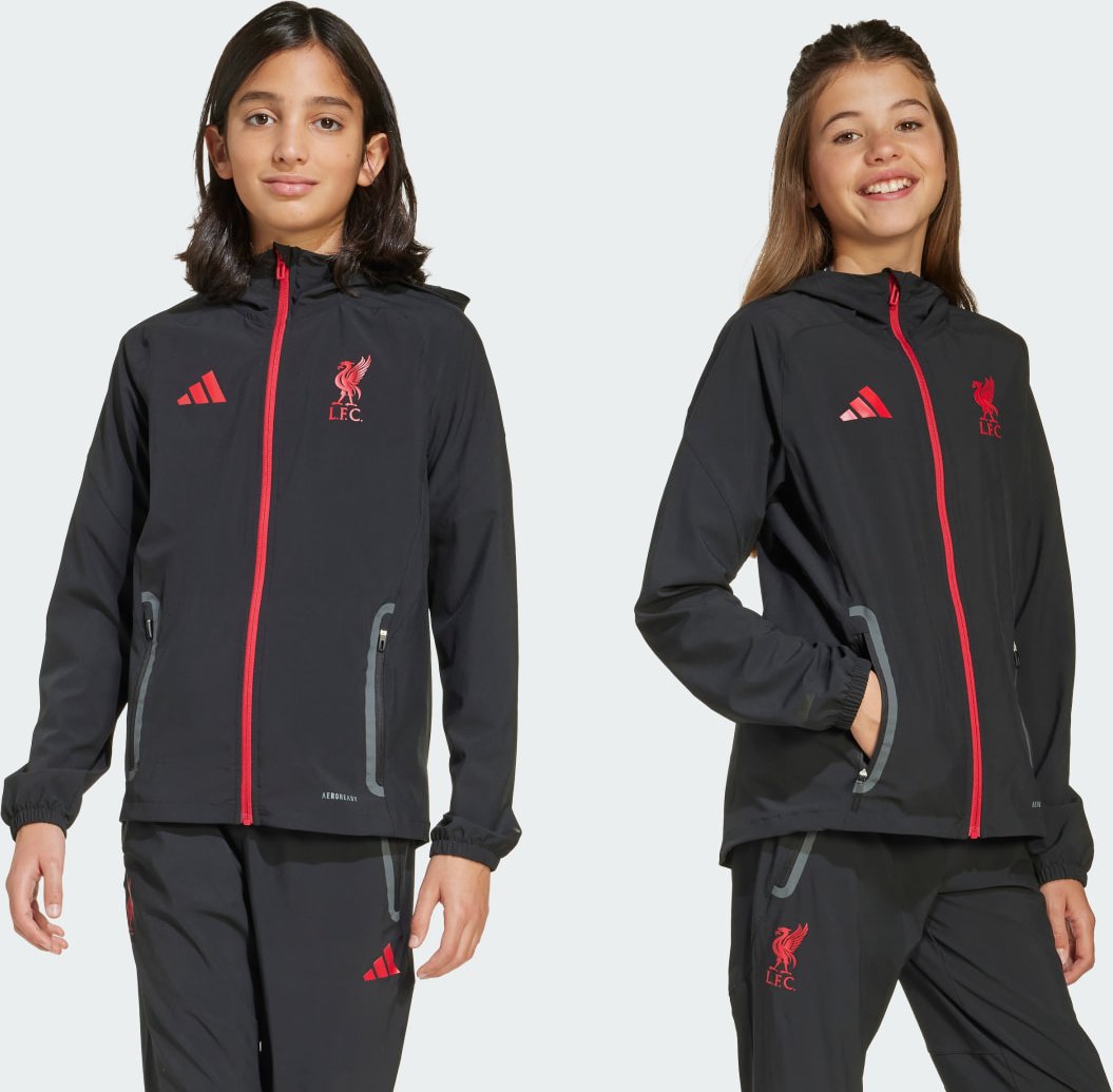 Liverpool FC Tiro 25 Competition Vis Tech Kids Travel Jacke