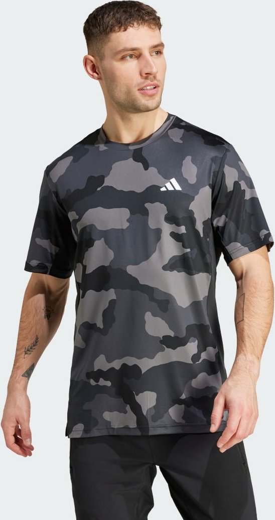 Train Essentials Camo Allover Print T-Shirt
