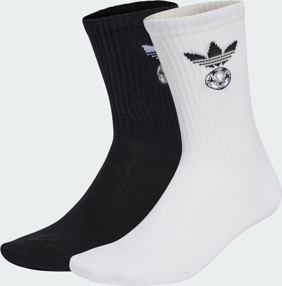 FOOTBALL EMBROIDERED CREW SOCKEN 2 PAAR