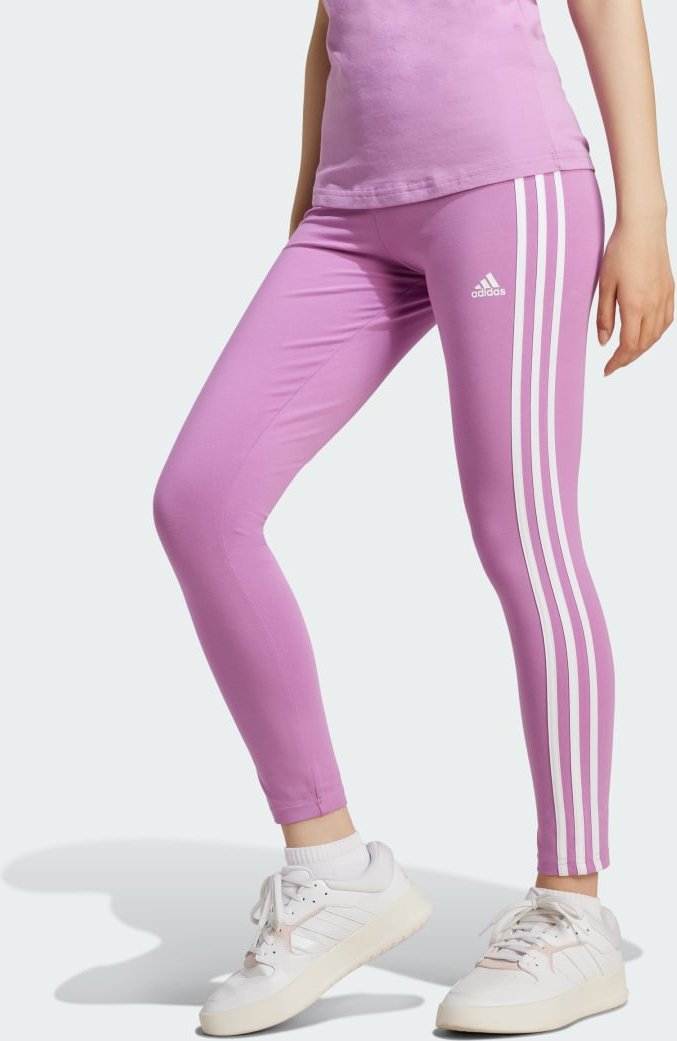 Essentials 3-Streifen Leggings mit hohem Bund aus Single Jersey