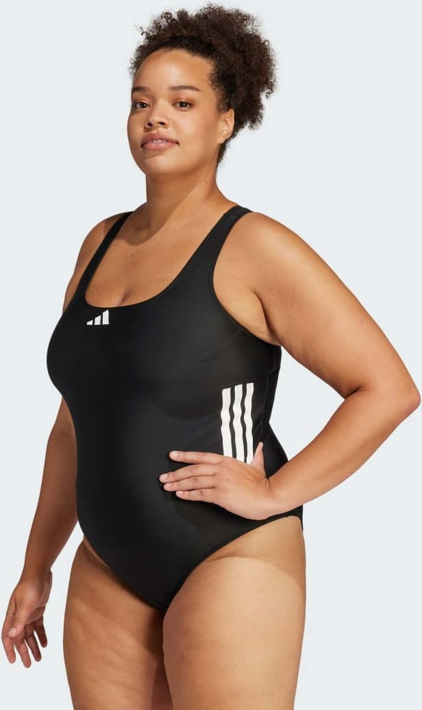 Thumbnail - 3-Streifen C-Back Badeanzug – Große Größen