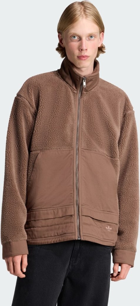 Hochwertige Essentials Polarfleece-Jacke mit durchgehendem Reißverschluss