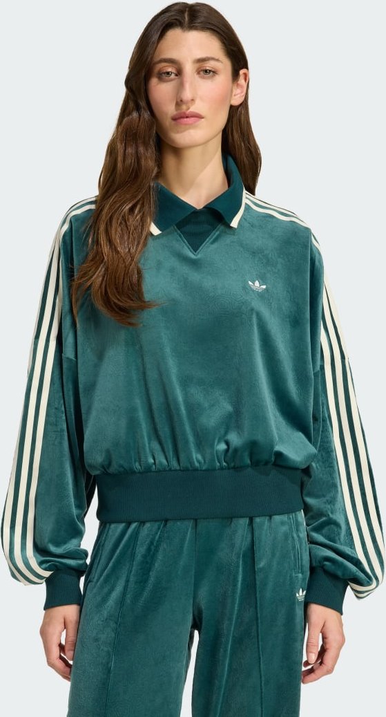 adidas Originals X Liberty London Sweatshirt aus aufgeprägtem Samt
