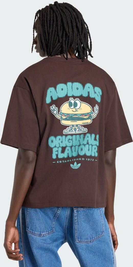 Pixelated Burget Character Graphic T-Shirt