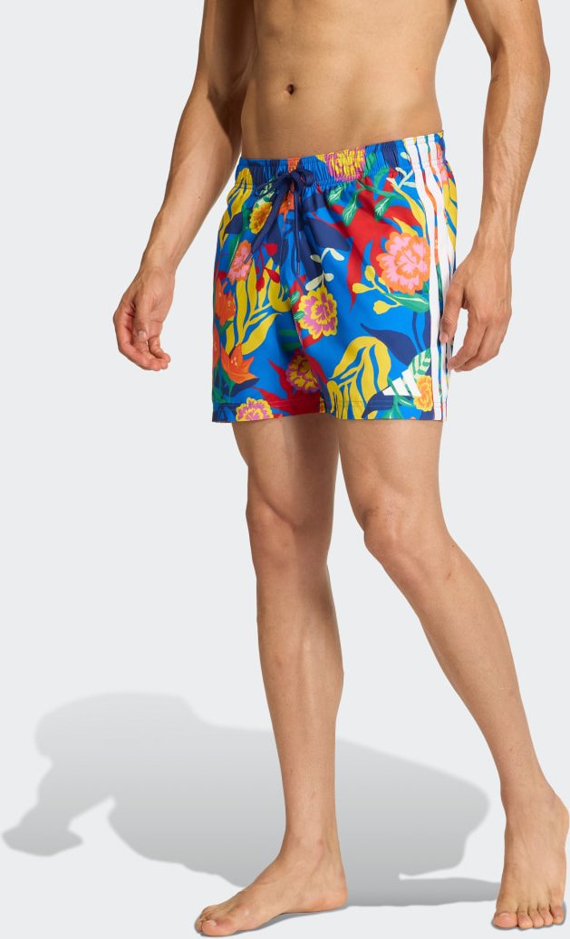 MEXICANA FLORALS 3 STRIPES SWIM SHORTS 5 INCH